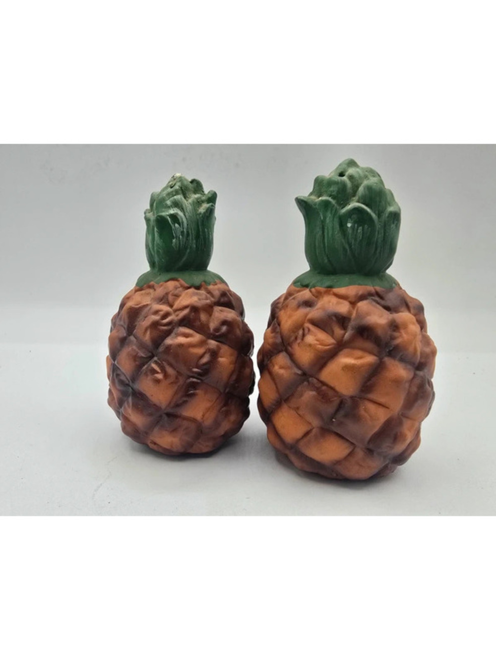 Vintage "Aloha Hawaii" Figural ceramic Pineapple salt and pepper shakers